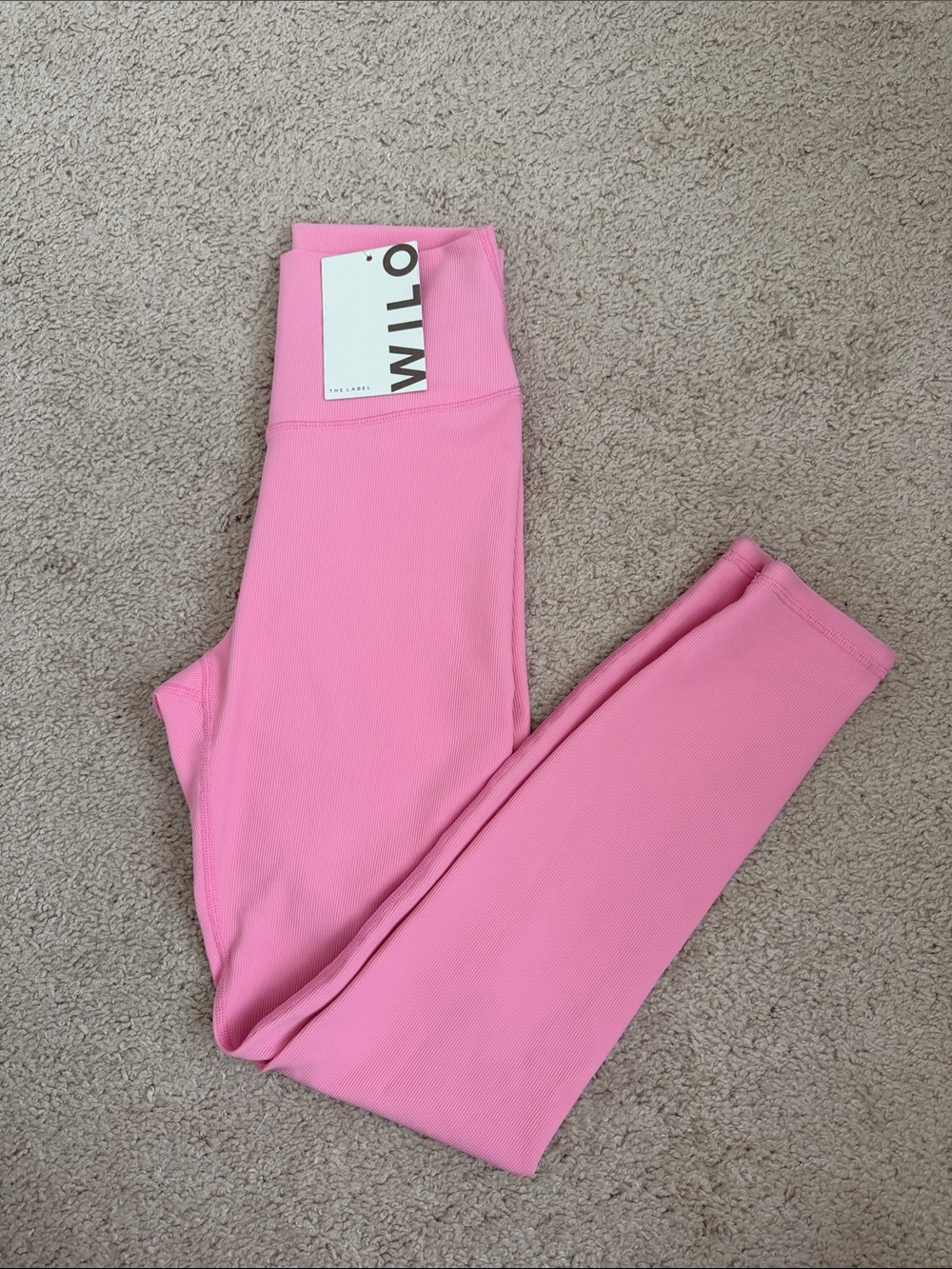 Wilo The Brand Pink Ribbed leggings